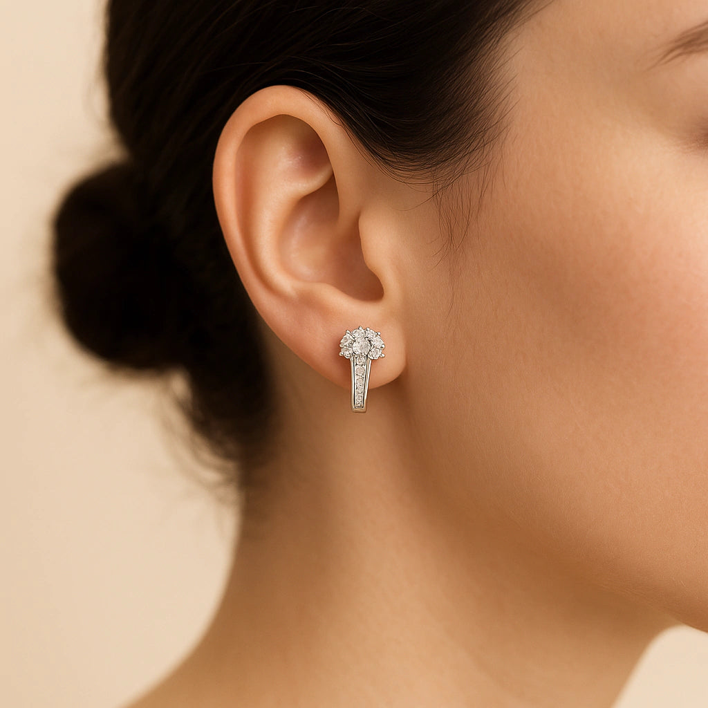 Brinco Pedra Zircônia
