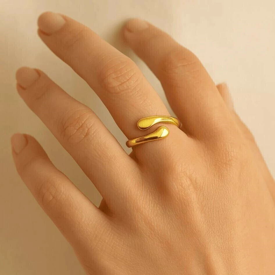 Anel Ondulado Gota