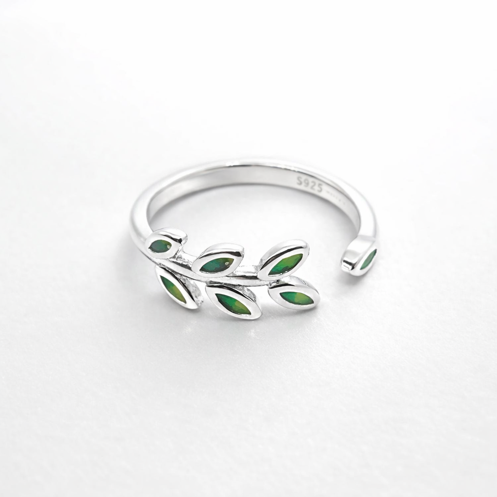 Anel Folha verde