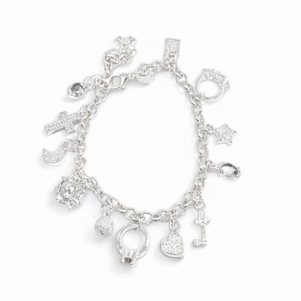 Pulseira Berloque Prata– Sorte & Proteção