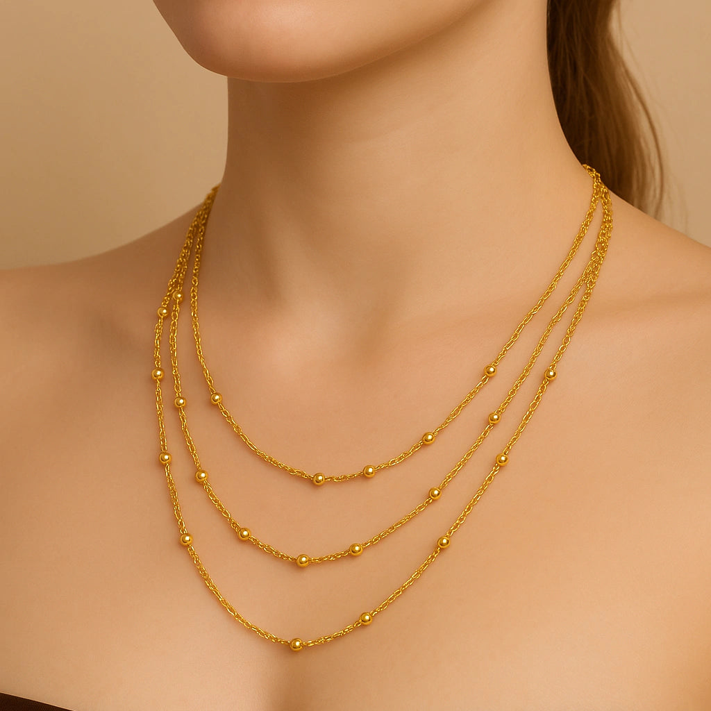 Colar Correntes e Esferas