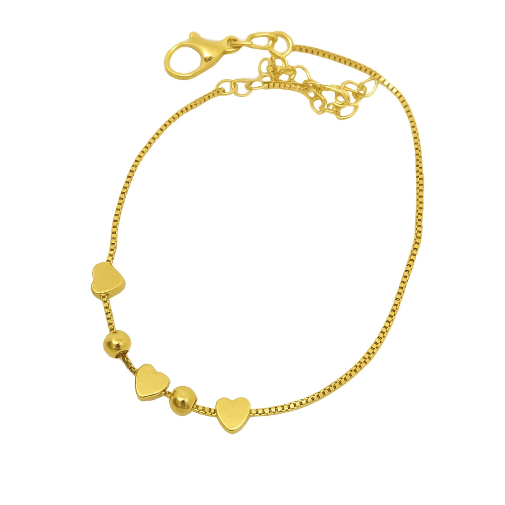 Pulseira com Pingente de Coração