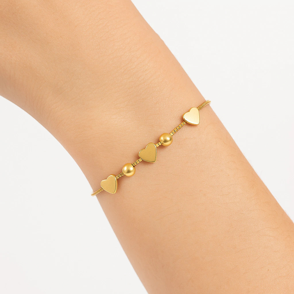 Pulseira com Pingente de Coração