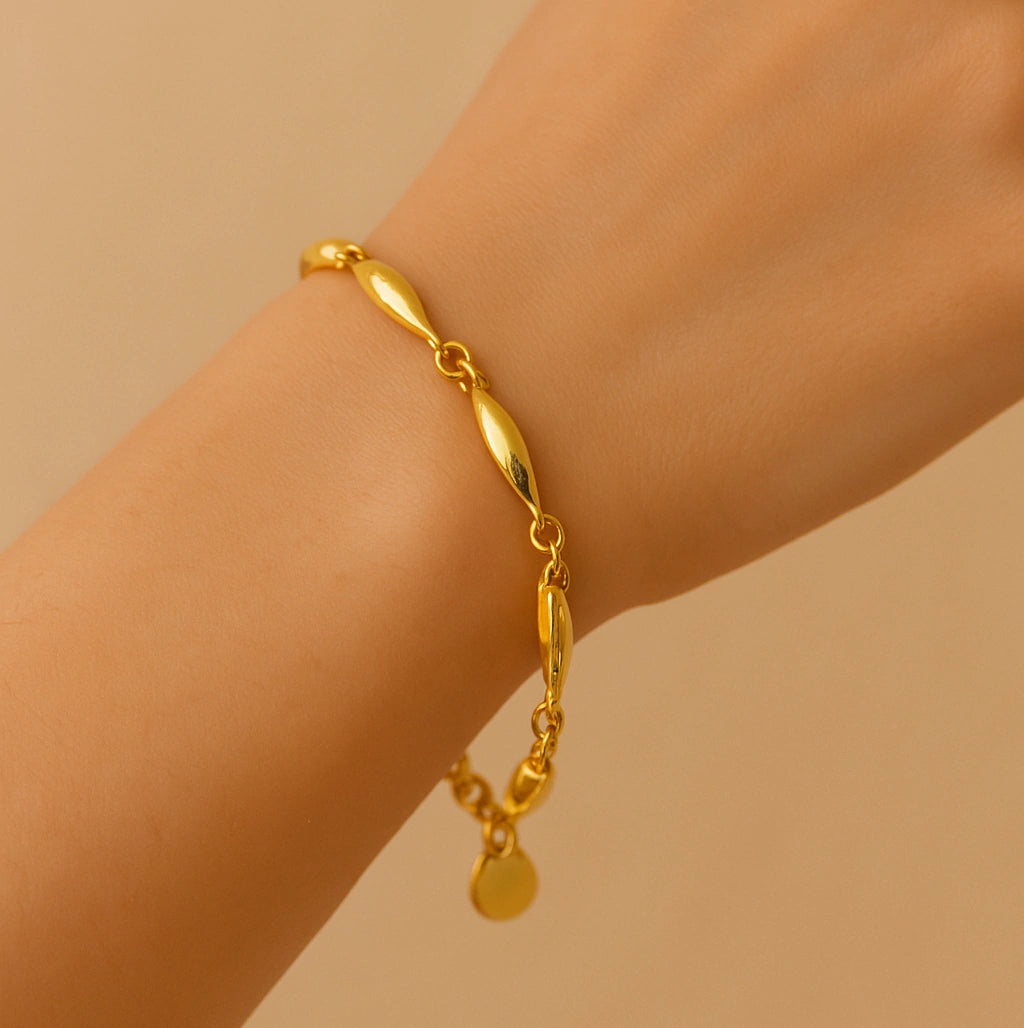 Pulseira Gotas Douradas