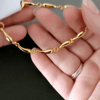 Pulseira Gotas Douradas